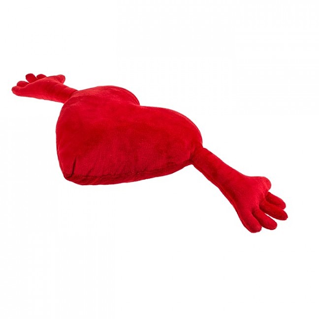  - Red plush heart with arms, , 70 cm