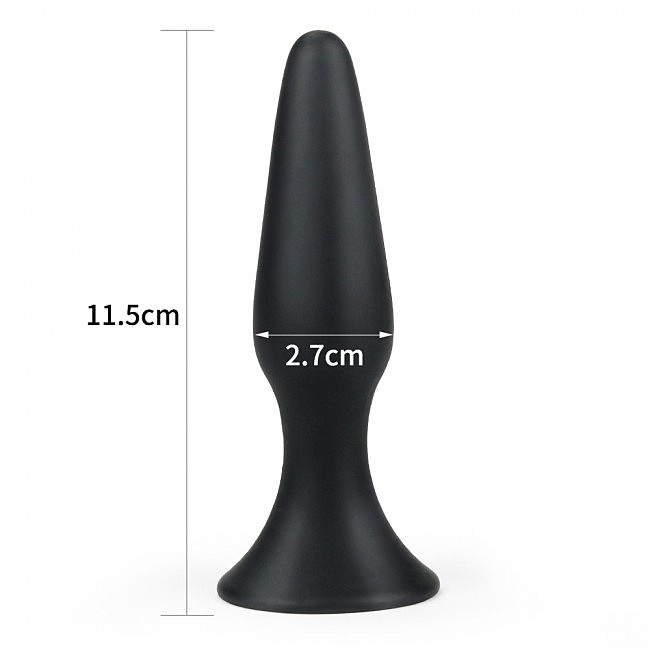    Lure Me Butt Plug S Black LoveToy, 11,5  2,7 