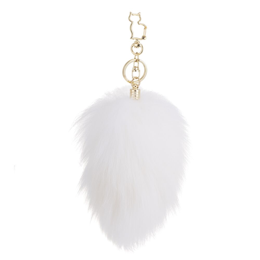      LOCKINK SEVANDA White Bunny-Tail Anal Rose-shape Plug, 7,7  2,7 