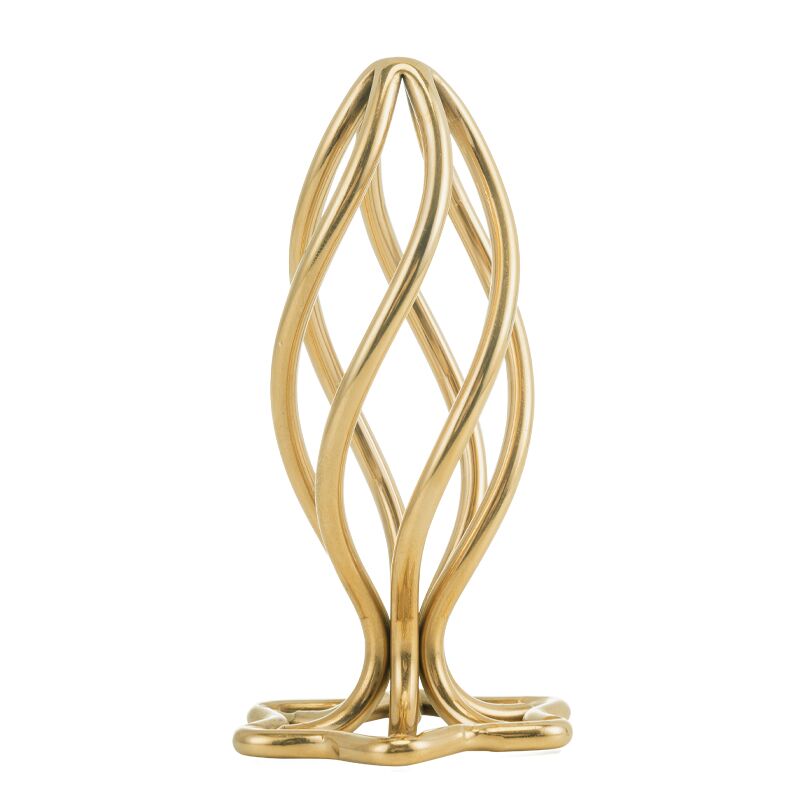    LOCKINK SEVANDA Hollow Spiral Golden Metal Anal Plug, 