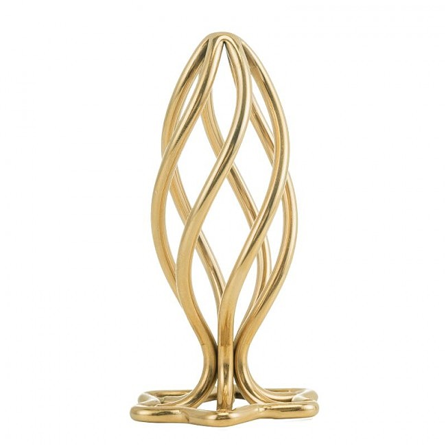    LOCKINK SEVANDA Hollow Spiral Golden Metal Anal Plug, 