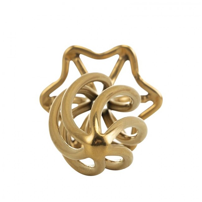    LOCKINK SEVANDA Hollow Spiral Golden Metal Anal Plug, 