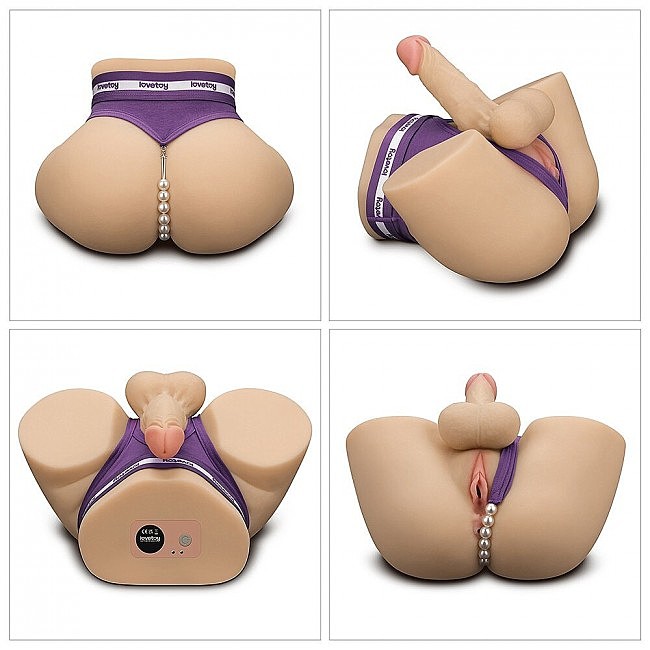 ����������� ����+������ � ������������ ����� Streetgirls Dual Motor Sensation Pulse With Dildo, 19,5 � 25,5 � 15 ��