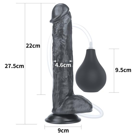     LoveToy Squirt Extreme Dildo 11 Black, 27,5  4,6 