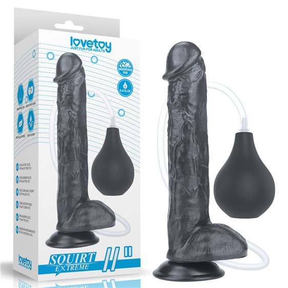     LoveToy Squirt Extreme Dildo 11 Black, 27,5  4,6 