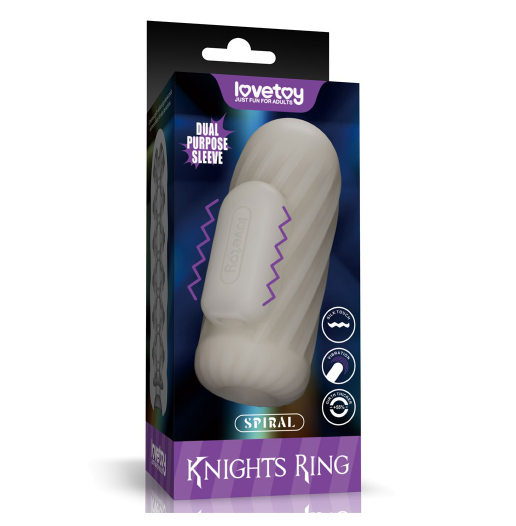  — Knights Ring Vibrating Dual Purpose Sleeve-Spiral 
 