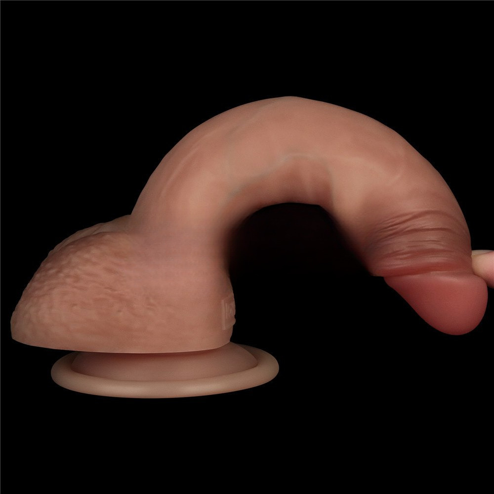 ������������� � ��������� ����� Sliding Skin Pro Dual Layer Silicone Dong 7.5 ��������, 19,2 � 3,5 ��