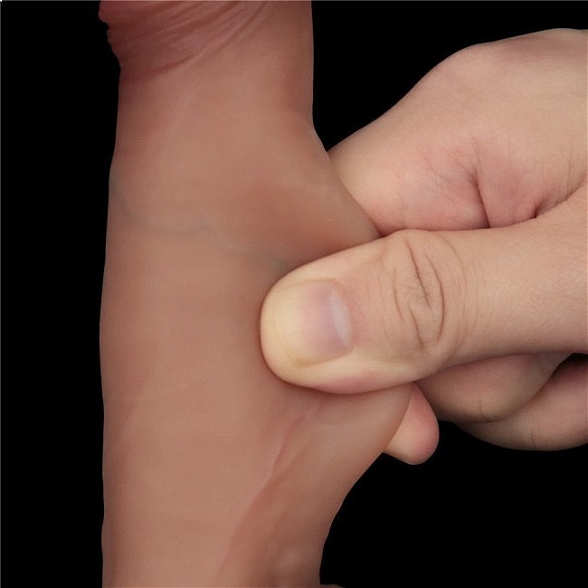 ������������� � ��������� ����� Sliding Skin Pro Dual Layer Silicone Dong 7.5 ��������, 19,2 � 3,5 ��