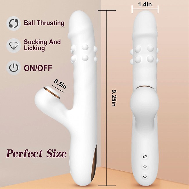 - Boys of Toys Silicone Vibrator 3 rotating + 7 sucking functions, 23,5  3,5 