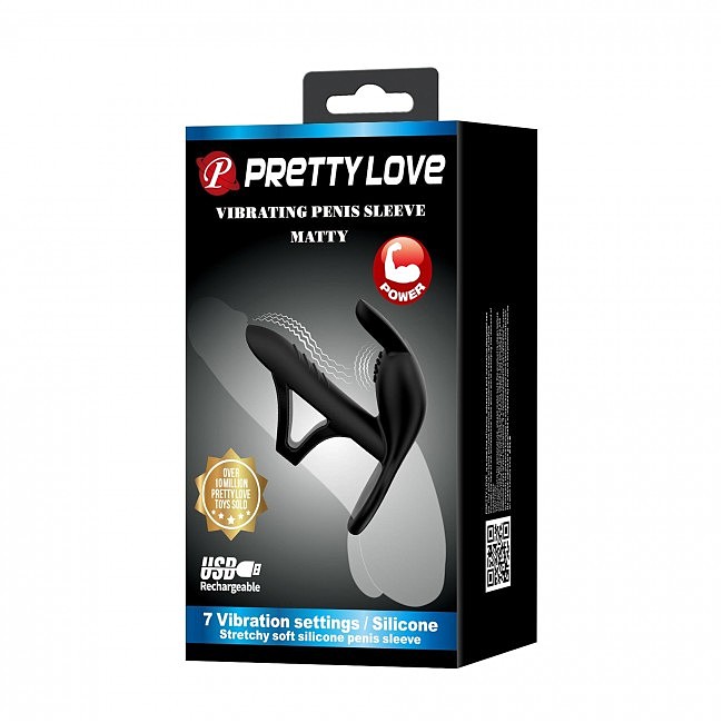    Pretty Love Vibrating Penis Sleeve MATTY,   