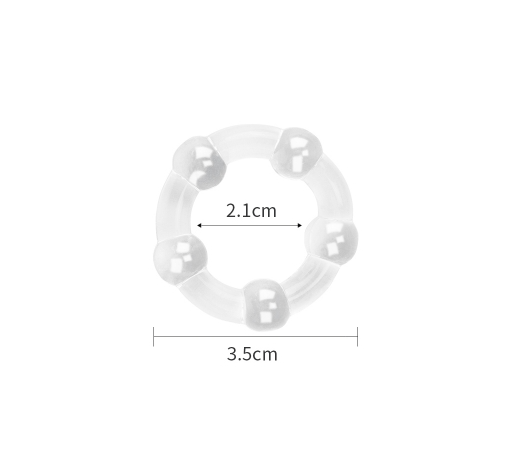     Power Plus Triple Beaded Ring Set Clear 
