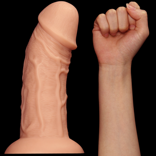   King-Sized Realistic Curved Dildo 9.5» Flesh 24  6,6 .    