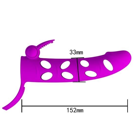     Pretty Love Vibrating Penis Sleeve With Ball, 15,2  3,3 