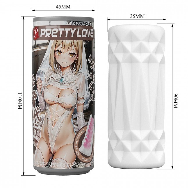      retty Love Pop-Top Can Masturbator White, 11  4,5 