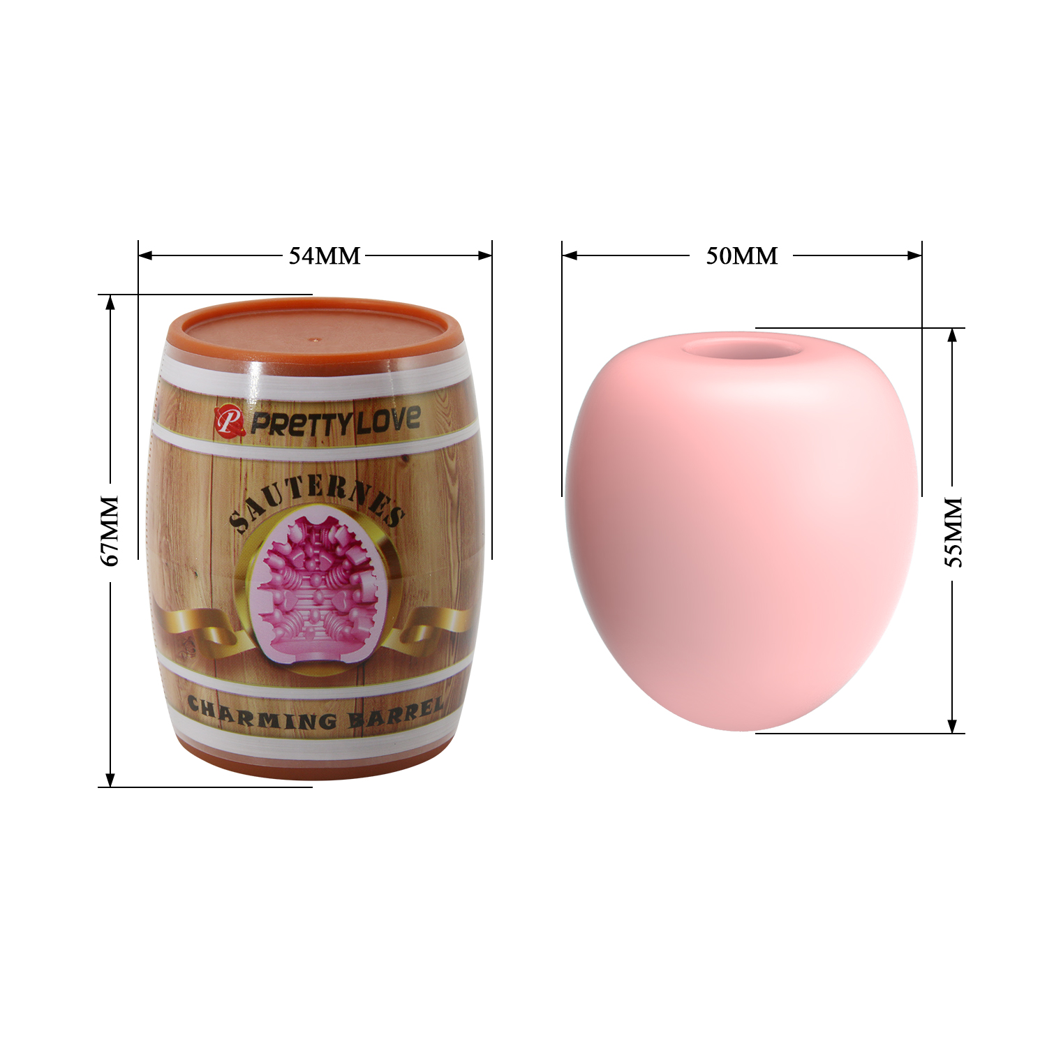 - Pretty Love Sauterne Charming Barrel Pink, 6,7  x 5,4 