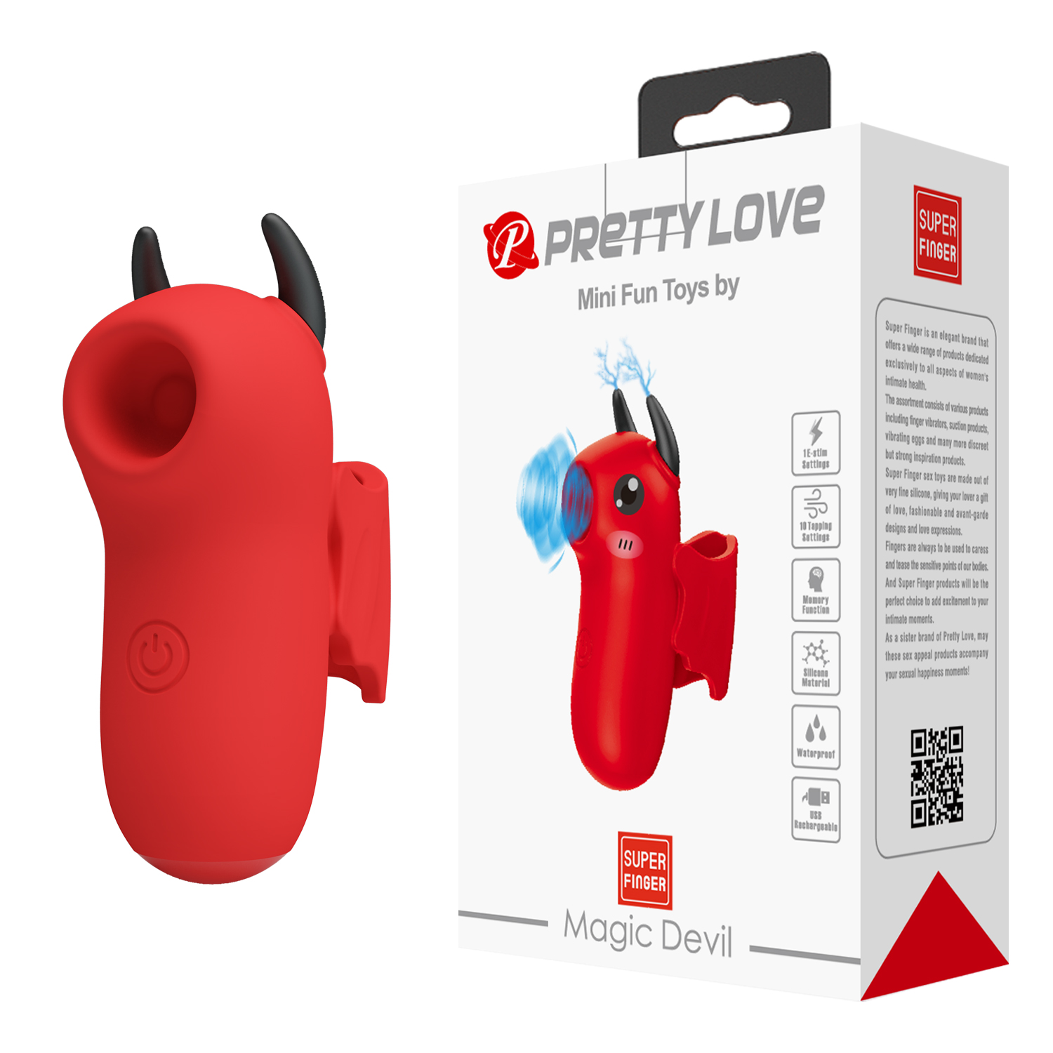     Pretty Love Magic Devil Stimulator Red, 6,9  3 
