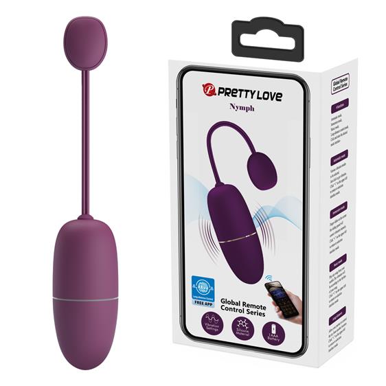  Pretty Love Nymph Vibrating Egg Dark Purple (App), 12      