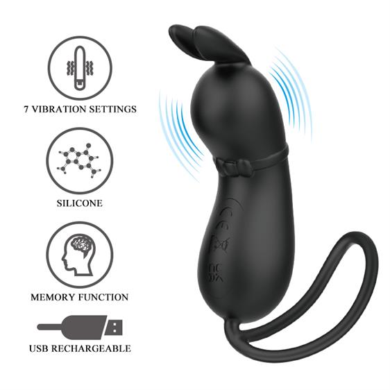 - Pretty Love Rosalie Vibro Stimulator Black, 7  , 15,5  2,8 