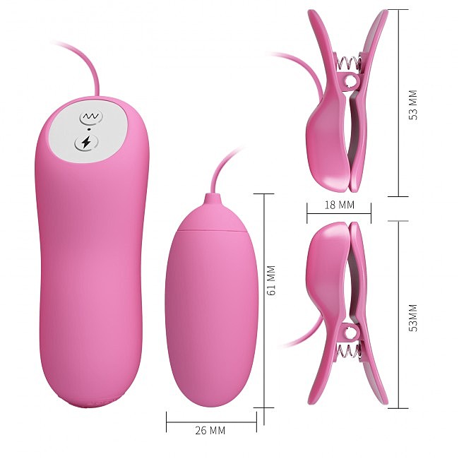      Pretty Love Electric Shock & Vibro-Bullets Pink, +