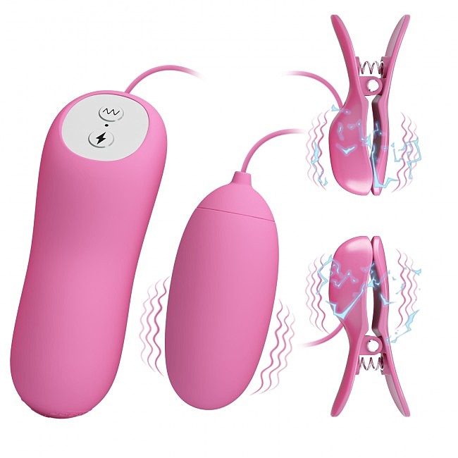      Pretty Love Electric Shock & Vibro-Bullets Pink, +