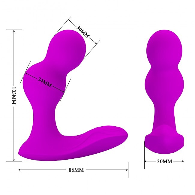    - Pretty Love Terrance Anal Vibrator Massager Purple, 12  