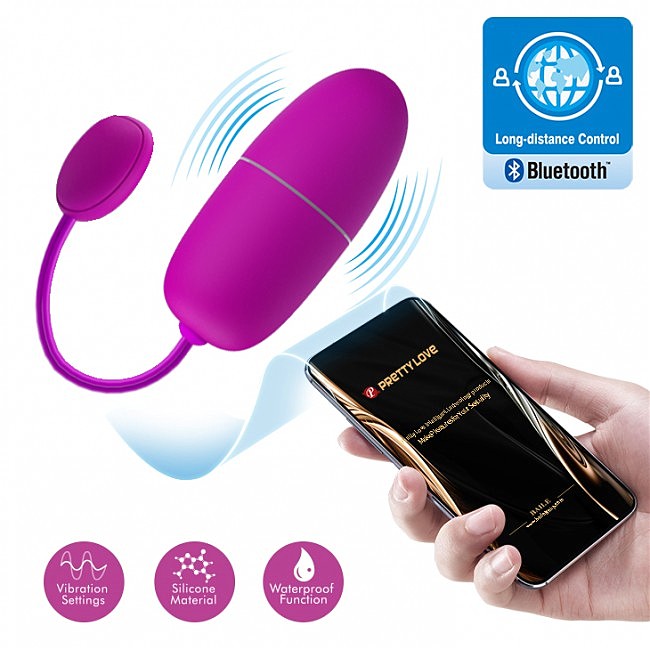 - Pretty Love Nymph Vibrating Egg Purple (App), 12  , 18  3 