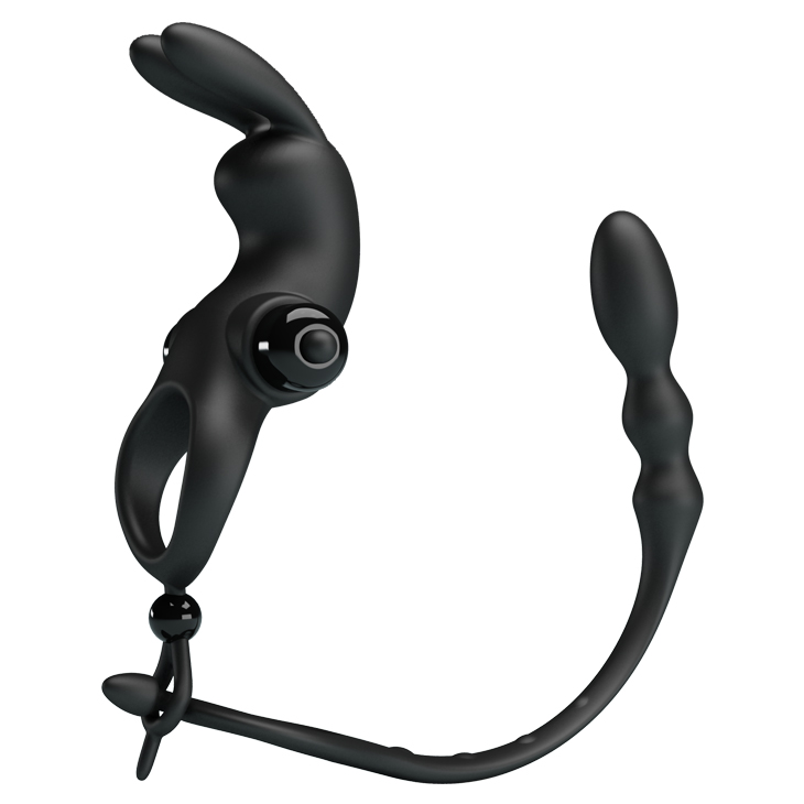      Pretty Love Vibration Penis Sleeve V Black, 10 