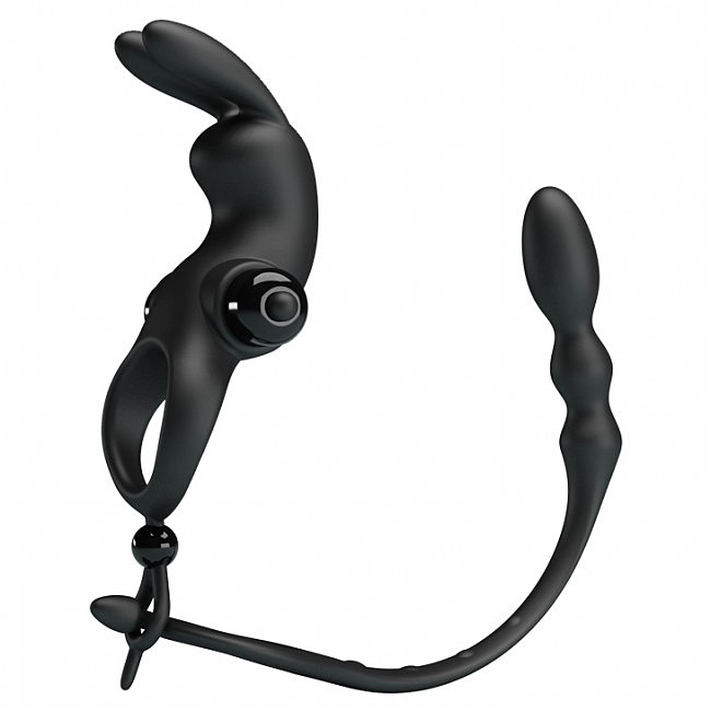      Pretty Love Vibration Penis Sleeve V Black, 10 