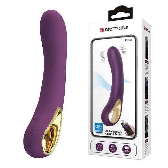 Hi-tech   Pretty Love Ethan RC Control Vibrator Purple, 20  3,5 