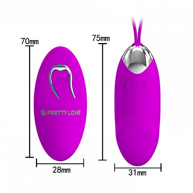     Pretty Love Julia Vibrating Egg Purple,   , 7  3,1 