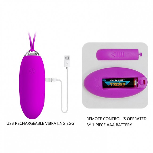     Pretty Love Julia Vibrating Egg Purple,   , 7  3,1 