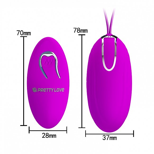     Pretty Love Jacqueline Vibrating Egg Purple, 7,8  3,7 