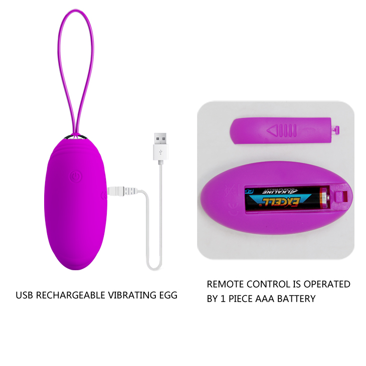     Pretty Love Jacqueline Vibrating Egg Purple, 7,8  3,7 