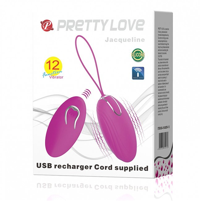     Pretty Love Jacqueline Vibrating Egg Purple, 7,8  3,7 