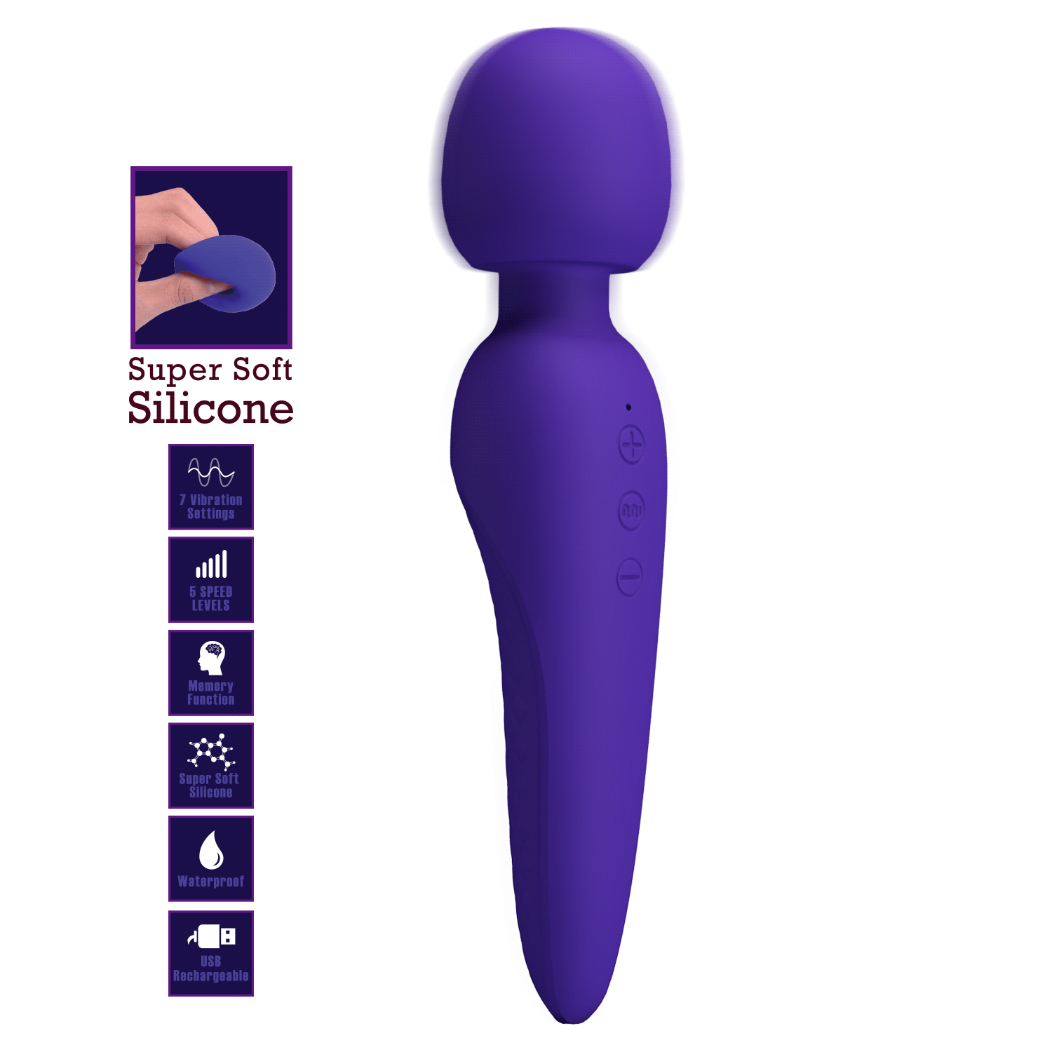  - Pretty Love Meredith Massager Purple, 21,5  5 