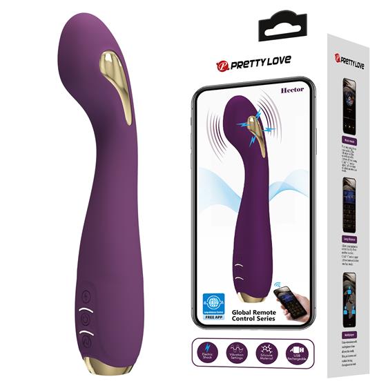  -   Hector Vibrator Dark Purple (App), 19,5  3,2 