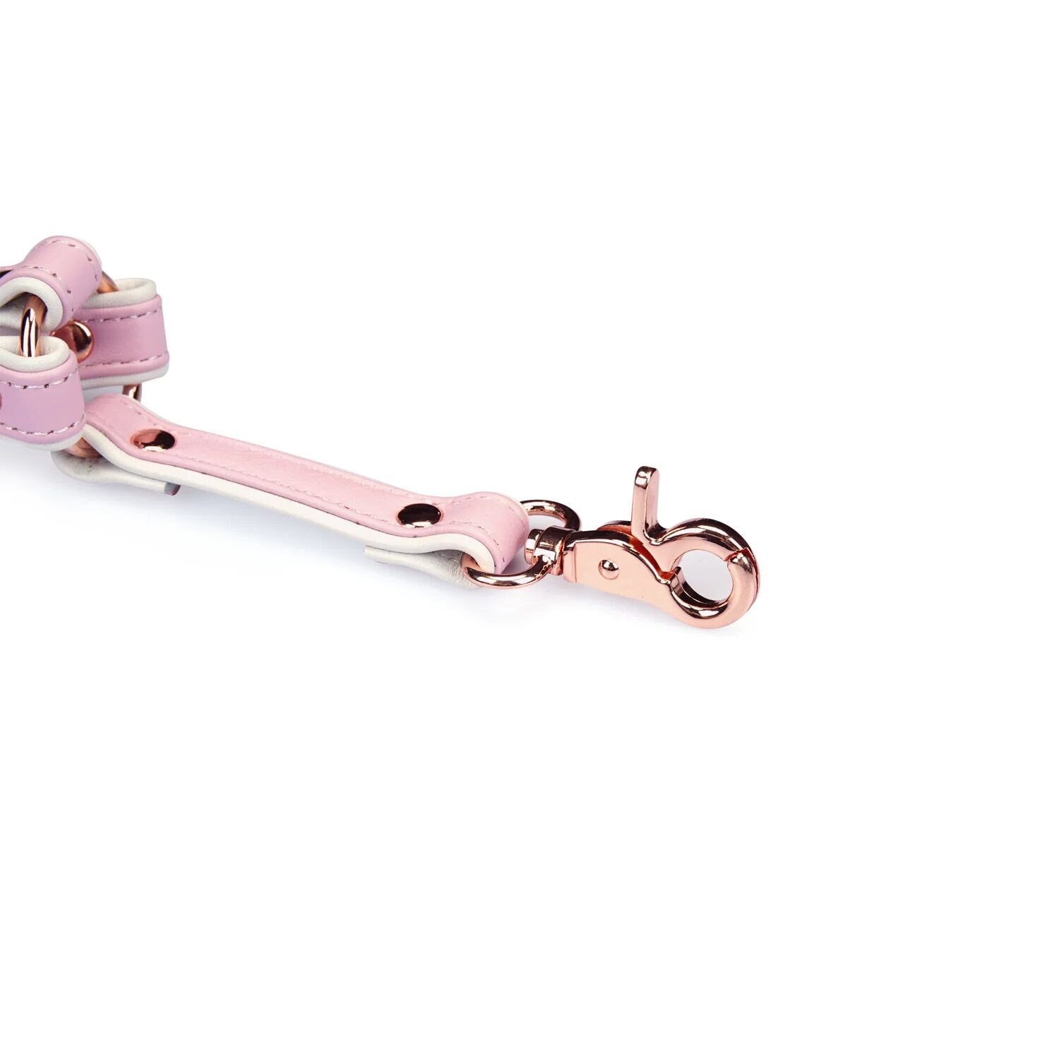     Liebe Seele White & Pink Leather Hogtie, -