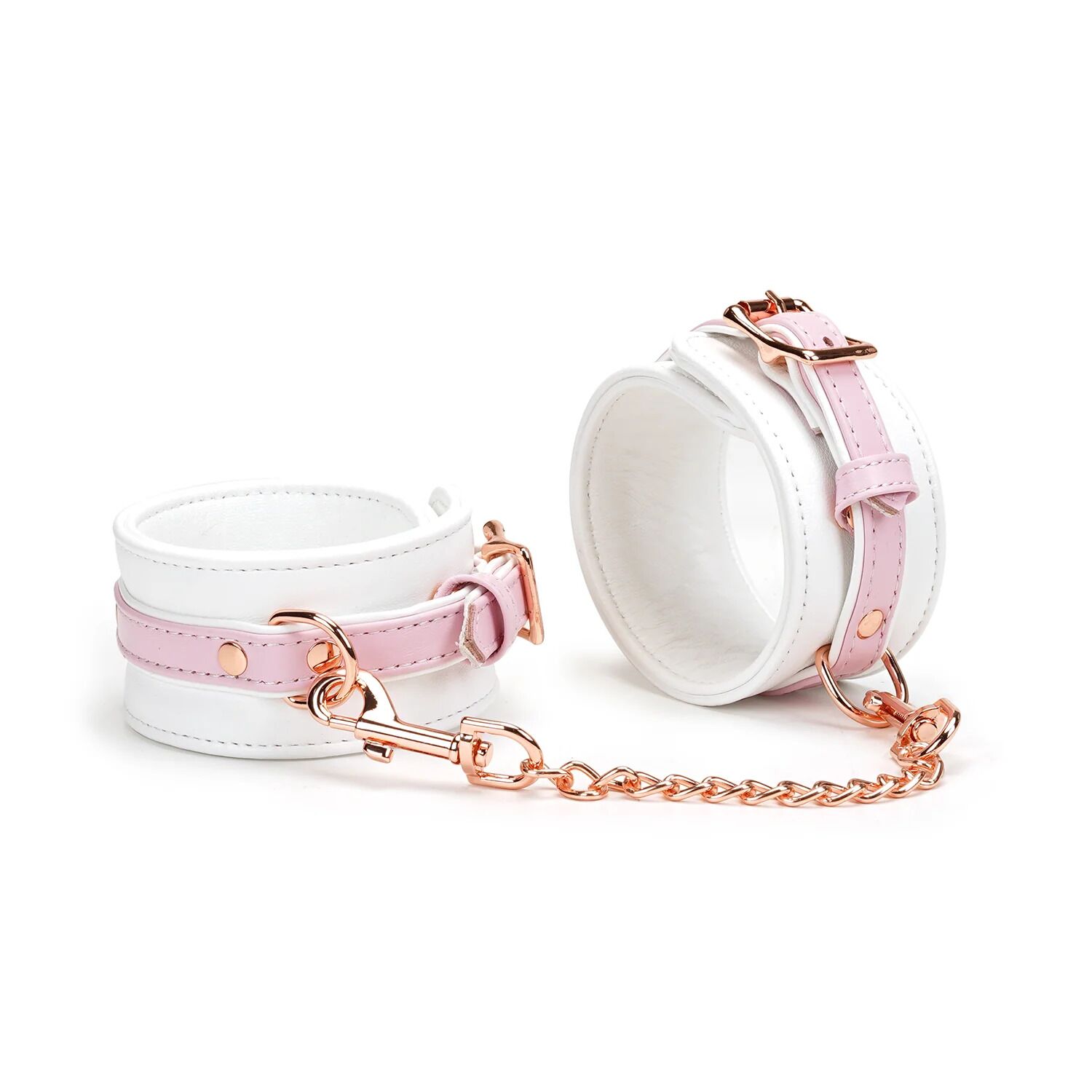     Liebe Seele White & Pink Fairy Leather Ankle Cuffs, -
