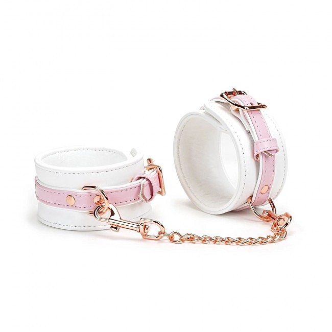     Liebe Seele White & Pink Fairy Leather Ankle Cuffs, -