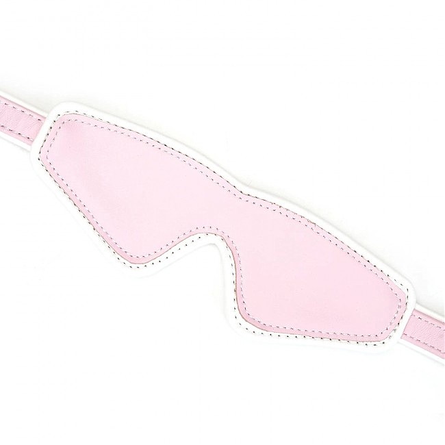   Liebe Seele White & Pink Fairy Goat Leather Blindfold, - 