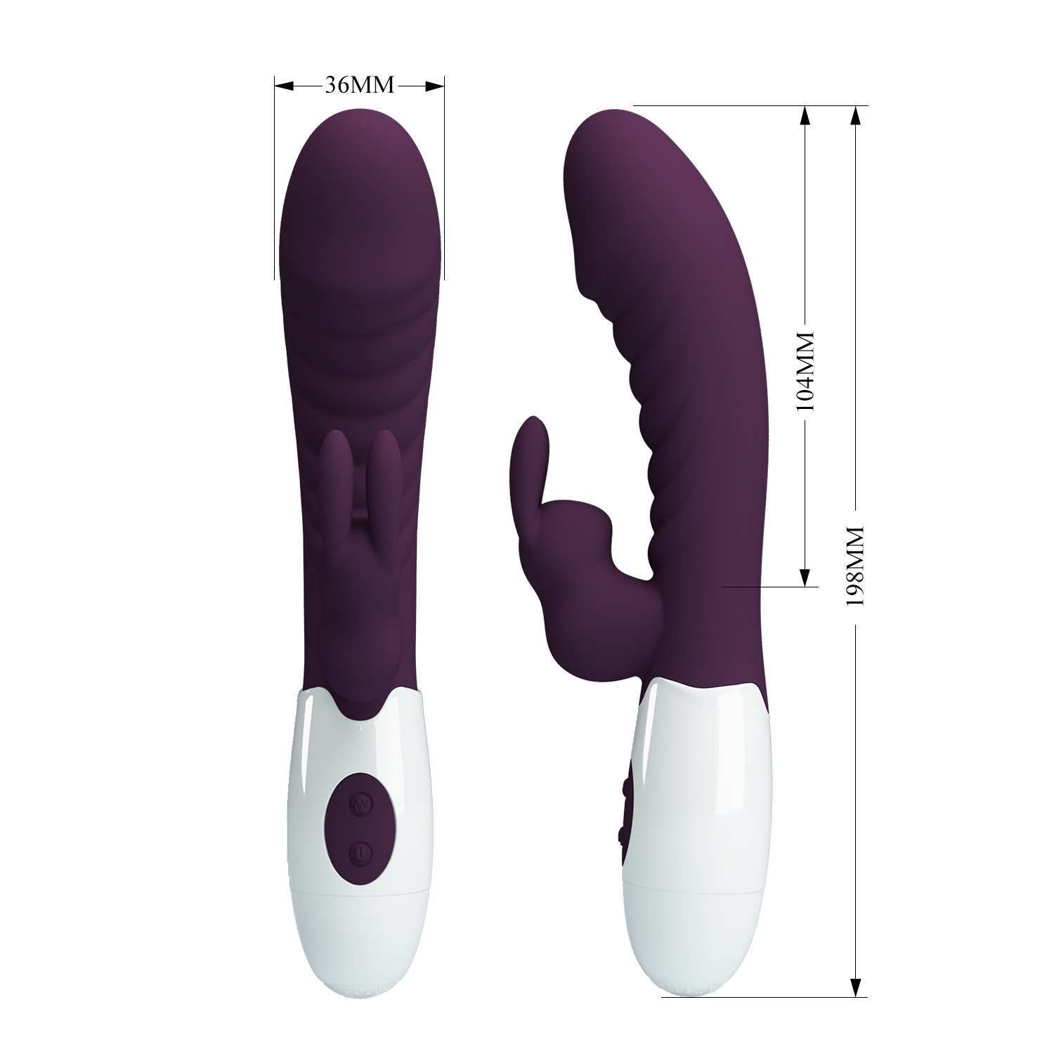 - Pretty Love Naughty Bunny Vibrator Dark Purple, 19,8  3,6 