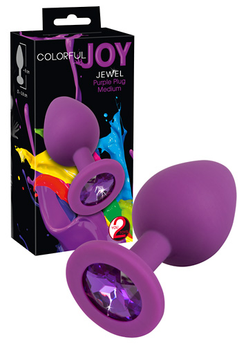   You2Toys Colorful Joy Jewel Purple Plug Medium  , 8  3,5 