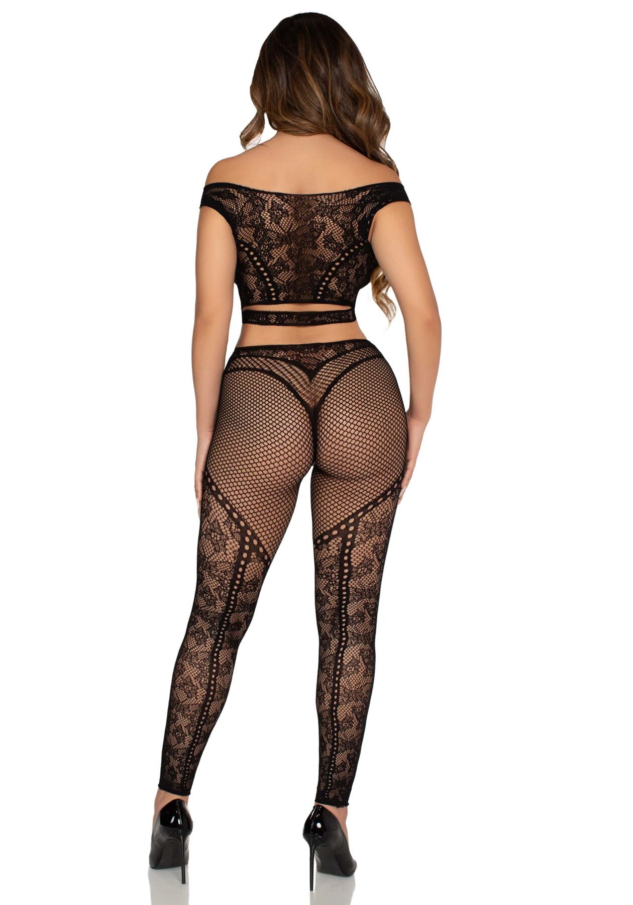   Off Shoulder Crop Top and Legging One Size,   ,  