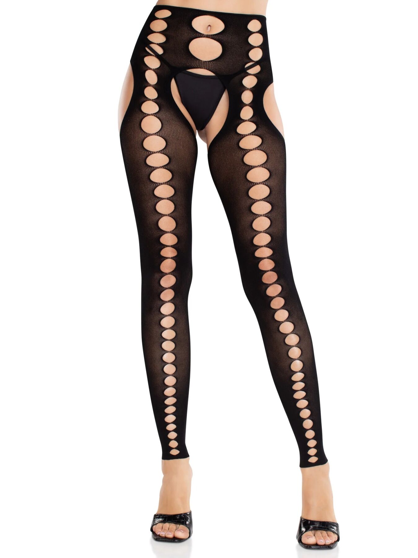 - Leg Avenue Seamless Opaque Footless Suspender Hose One Size,  