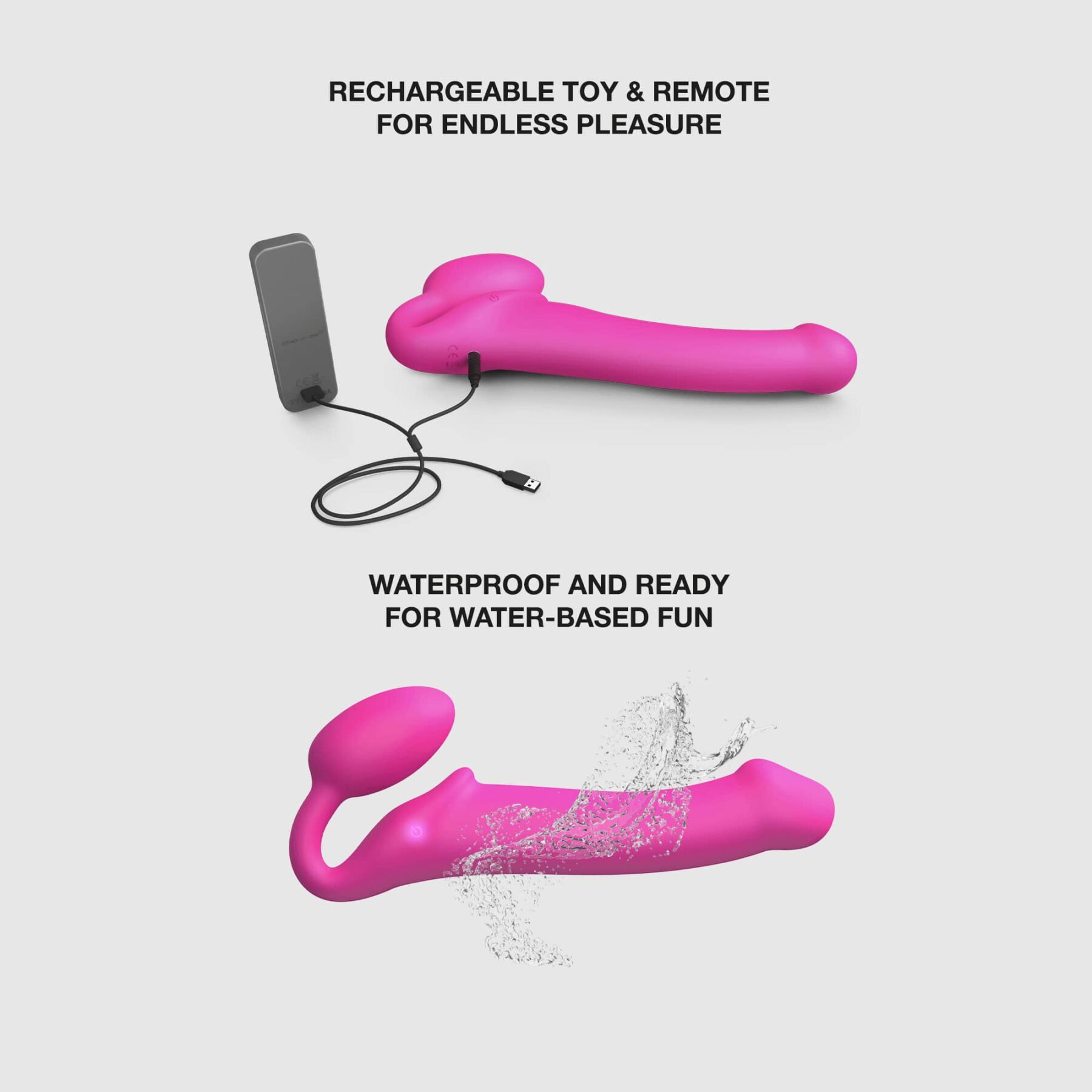     Strap-On-Me Vibrating Fuchsia,  
