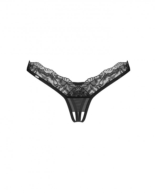 -    Obsessive Arrowel Black crotchless thong, 
