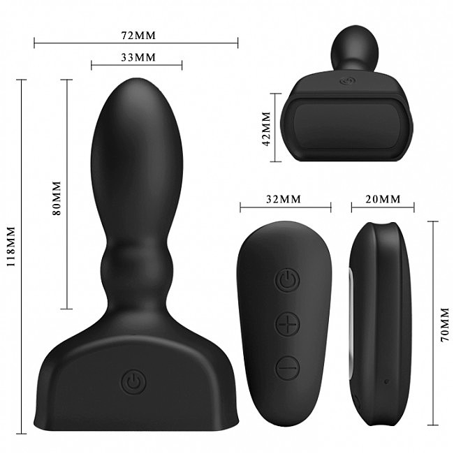      Mr.Play Inflatable Anal Plug Baile, 11,8  3,3 