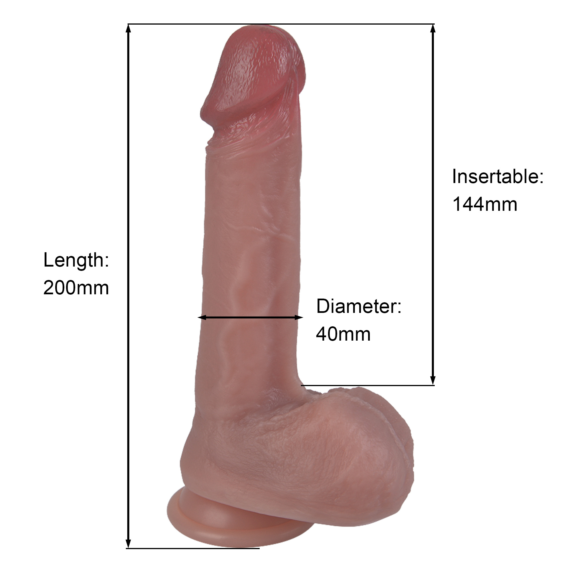 - Erospace Natural Play Silicone Dildo D1,  , 21  4 