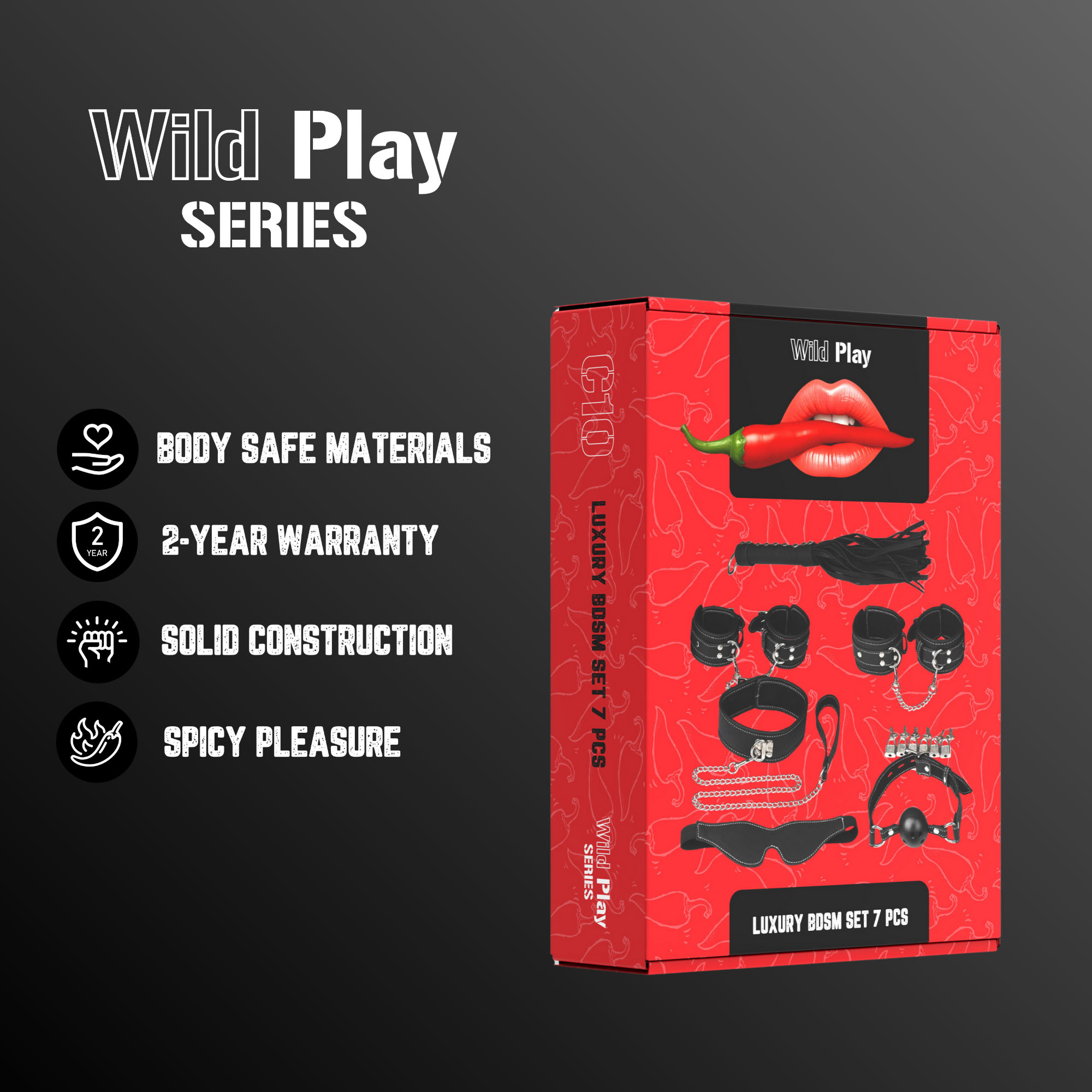   Erospace Wild Play Luxury BDSM Set 7 pcs C10, 7 , 