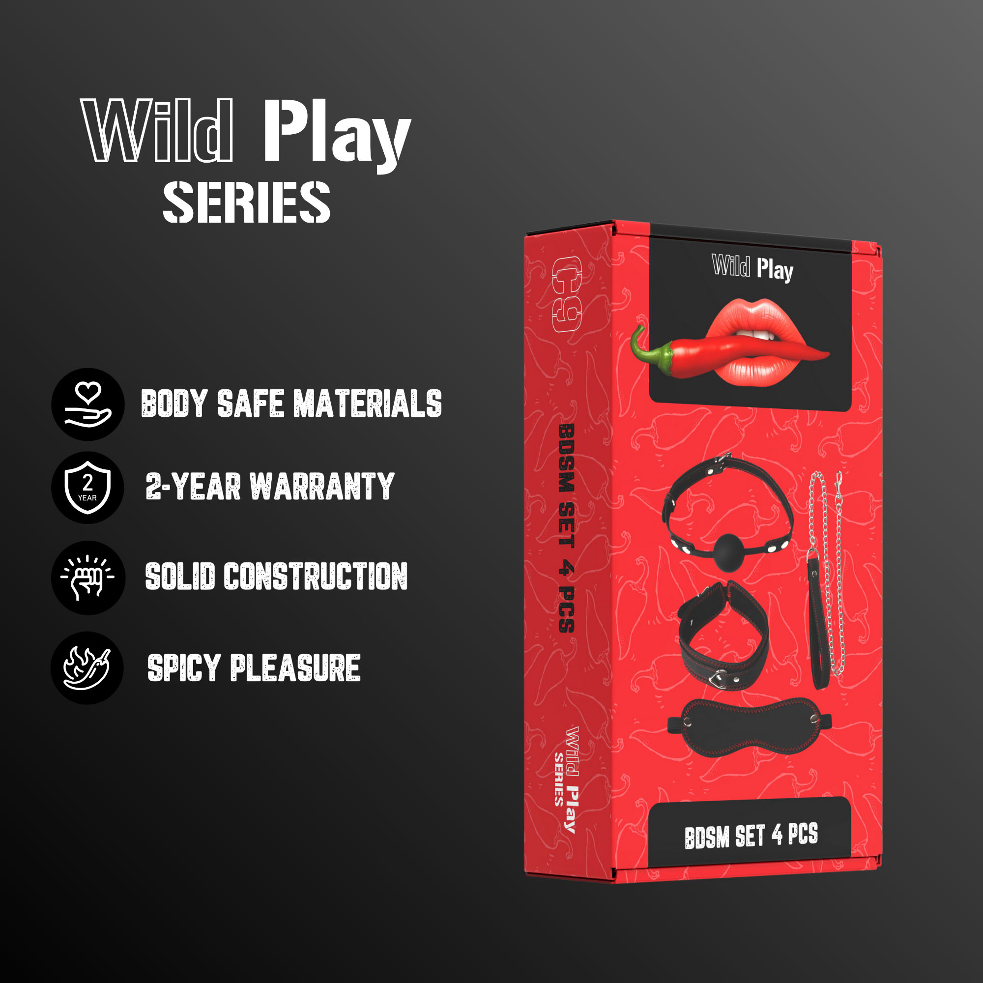 - Erospace Wild Play BDSM Set 4 pcs C9, , , , 